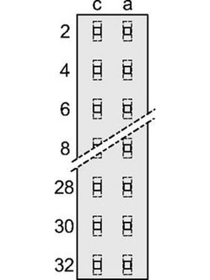 Pentair Schroff - 69001-831 - Male Connector N/A 32 a + c, 69001-831, Pentair Schroff