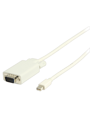 Valueline - VLMP37800W2.00 - Monitor cable 2.00 m white, VLMP37800W2.00, Valueline