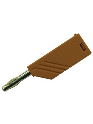 SKS Kontakttechnik - LAS N WS BRAUN / BROWN - Plug ? 4 mm brown CAT I N/A, LAS N WS BRAUN / BROWN, SKS Kontakttechnik