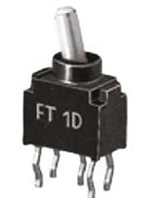 Knitter-Switch - FT 1 D - PCB microminiature toggle switch Pin Connections / PCB THT 28 VDC, FT 1 D, Knitter-Switch