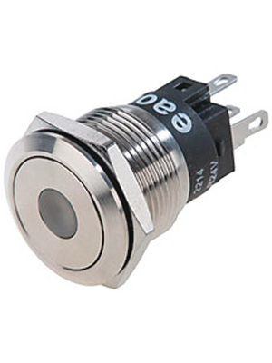 EAO - 82-4151.1244 - Pushbutton illuminated stainless steel 16 mm 250 VAC 3 A 1 change-over (CO), 82-4151.1244, EAO