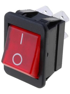 Arcolectric - C1353ABNAC - Rocker switch 2P 16 A 250 VAC red, C1353ABNAC, Arcolectric