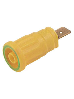 SKS Kontakttechnik - SEP 2620 F6,3 YELLOW/GREEN - Safety socket ? 4 mm yellow/green CAT III N/A, SEP 2620 F6,3 YELLOW/GREEN, SKS Kontakttechnik