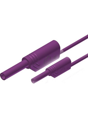 SKS Kontakttechnik - MAL S WS 2-4 100/1 VIOLET - Safety test lead ? 2 mm / ? 4 mm violet 100 cm 1 mm2 CAT II, MAL S WS 2-4 100/1 VIOLET, SKS Kontakttechnik