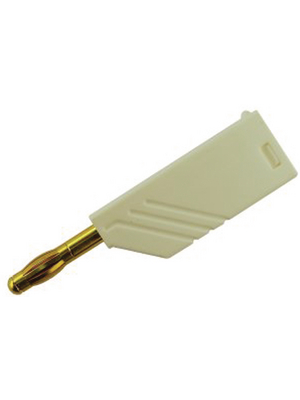 SKS Kontakttechnik - LAS N WS AU WHITE - Plug ? 4 mm white CAT I N/A, LAS N WS AU WHITE, SKS Kontakttechnik