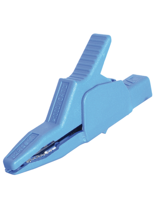 SKS Kontakttechnik - AK 2 B 2540 I BLAU / BLUE - Crocodile clip ? 4 mm blue 1000 VAC 1000 VDC, 32 A, AK 2 B 2540 I BLAU / BLUE, SKS Kontakttechnik