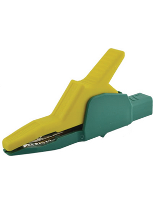 SKS Kontakttechnik - AK 2 B 2540 I GELB/GRN, YELLO - Crocodile clip ? 4 mm yellow/green 1000 VAC 1000 VDC, 32 A, AK 2 B 2540 I GELB/GRN, YELLO, SKS Kontakttechnik