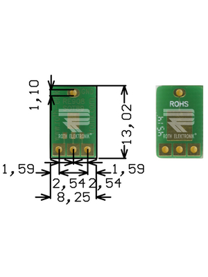 Roth Elektronik - RE908 - Prototyping board FR4 Epoxide + chem. Au, RE908, Roth Elektronik