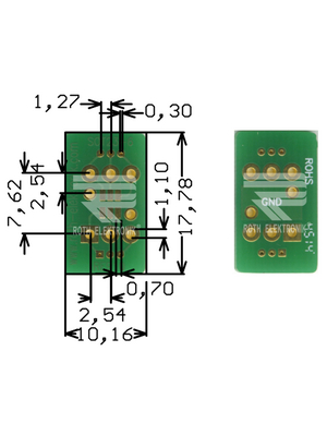 Roth Elektronik - RE910 - Prototyping board FR4 Epoxide + chem. Au, RE910, Roth Elektronik