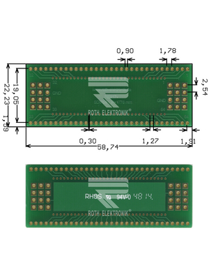 Roth Elektronik - RE917 - Prototyping board FR4 Epoxide + chem. Au, RE917, Roth Elektronik