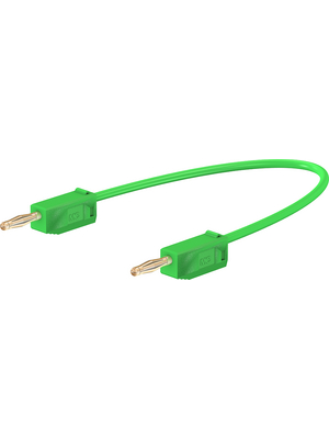 Staeubli Electrical Connectors - LK 205 030CM GREEN - Test lead ? 2 mm green 30 cm 0.5 mm2 CAT I, LK 205 030CM GREEN, St?ubli Electrical Connectors