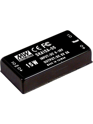 Mean Well - SKA15C-15 - DC/DC converter 36...72 VDC 15 VDC, SKA15C-15, Mean Well