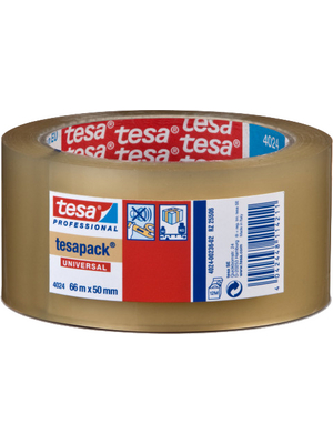 Tesa - 4024 66X50 TRANSP - Transparent packaging tape, 50mmx66m transparent 50 mmx66 m, 4024 66X50 TRANSP, Tesa