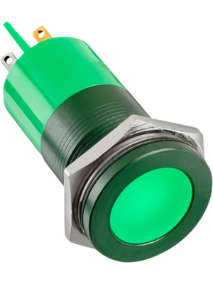 Apem - Q22F1AGXXSG110E - LED Indicator bright / green 110 VAC, Q22F1AGXXSG110E, Apem