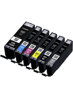 Canon Inc - 6496B005 - Ink cartridge multipack PGI-550 / CLI-551 black / Cyan / grey / magenta / yellow, 6496B005, Canon Inc