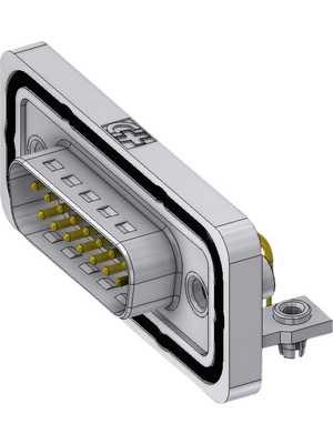 Deltron - DTSWM15PYC/2M47UN - D-Sub Connector Male 15P IP 68, DTSWM15PYC/2M47UN, Deltron