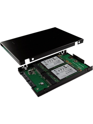 Exsys - EX-3683 - SATA 3 to 2 x mSATA SSD RAID, EX-3683, Exsys