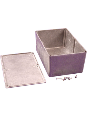 Hammond - 1590E - Metal enclosure, Natural aluminum, 120 x 188 x 82 mm, Die cast aluminium / Alloy, IP 54, 1590, 1590E, Hammond