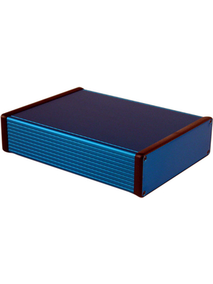 Hammond - 1455T2201BU - Metal enclosure, blue, 165 x 220 x 51.5 mm, Aluminium, 1455T2201BU, Hammond
