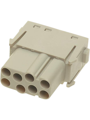 HARTING - 09 14 008 3101 - Connector, Module Han EE, Female, Pole no.8, Crimp Connection, 09 14 008 3101, HARTING