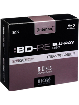 Intenso - 5201215 - BD-RE 25 GB 5x Jewel Case, 5201215, Intenso