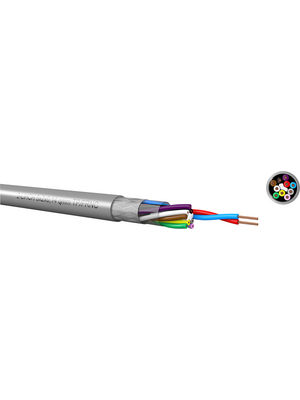 Kabeltronik - 2-LIHCH 3X2X0,14QMM TP, FRNC - Control cable 6 x 0.14 mm2 shielded Bare copper stranded wire grey, 2-LIHCH 3X2X0,14QMM TP, FRNC, Kabeltronik