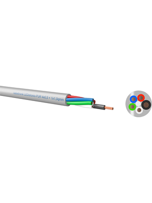 Kabeltronik - LEDOTRONIC-PUR 3X0,5+1X1,0QMM GRAU - Control cable 3 x 0.50 mm2 (1 x 1.00 mm2) unshielded Bare copper stranded wire grey, LEDOTRONIC-PUR 3X0,5+1X1,0QMM GRAU, Kabeltronik