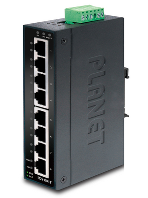 Planet - IGS-801T - Switch 8x 10/100/1000 DIN-Rail, IGS-801T, Planet