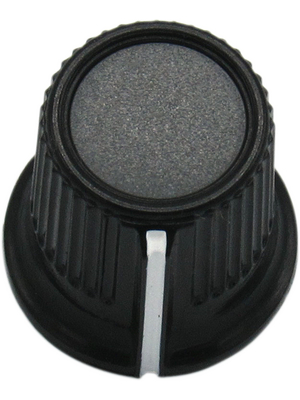 RND Components - RND 210-00299 - Plastic Round Knob, black / grey, 6.0 mm H Shaft, RND 210-00299, RND Components