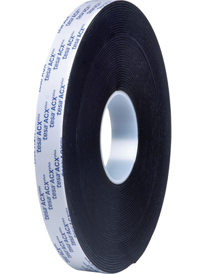 Tesa - 07063 19MM X 25 M BLACK - Acrylic tape black 19 mmx25 m, 07063 19MM X 25 M BLACK, Tesa