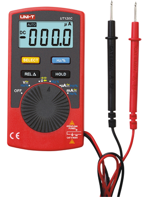 UNI-T - UT120C - Multimeter digital 3999 digits 600 VAC 600 VDC 0.4 ADC, UT120C, UNI-T