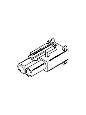 Molex - 3191-02R1/1909-1029 - Receptacle housing Pitch6.71 mm Poles 1 x 2 Standard .093", 3191-02R1/1909-1029, Molex