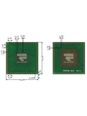 Roth Elektronik - RE934-06E - Prototyping board FR4 Epoxide + chem. Au, RE934-06E, Roth Elektronik