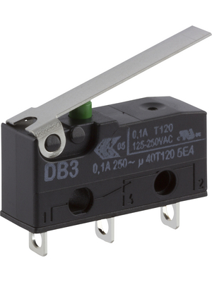 ZF Friedrichshafen AG - DB1C-A1LC - Micro switch 6 A Flat lever, medium N/A 1 NO+1 NC, DB1C-A1LC, ZF Friedrichshafen AG