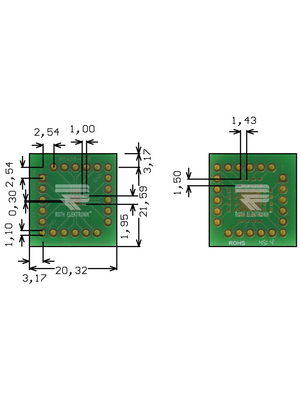 Roth Elektronik - RE935-08E - Prototyping board FR4 Epoxide + chem. Au, RE935-08E, Roth Elektronik