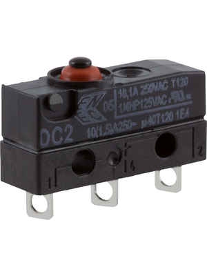 ZF Friedrichshafen AG - DC2C-A1AA - Micro switch 10 A Plunger N/A 1 change-over (CO), DC2C-A1AA, ZF Friedrichshafen AG