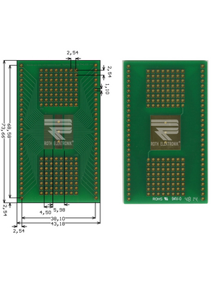 Roth Elektronik - RE936-03 - Prototyping board FR4 Epoxide + chem. Au, RE936-03, Roth Elektronik