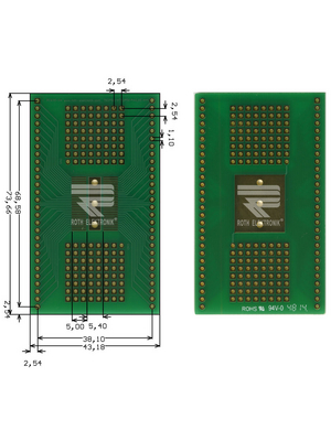 Roth Elektronik - RE936-04 - Prototyping board FR4 Epoxide + chem. Au, RE936-04, Roth Elektronik