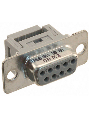 HARTING - 09 66 118 6500 - D-sub socket 9P, Female, 09 66 118 6500, HARTING