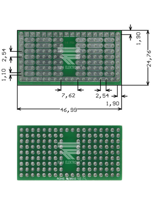 Roth Elektronik - RE942-S2 - Prototyping board FR4 epoxy fibre-glass + HAL, RE942-S2, Roth Elektronik