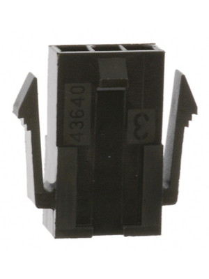 Molex - 43640-0300 - Male contact housing single row Pitch3 mm Poles 1 x 3 Micro-Fit, 43640-0300, Molex