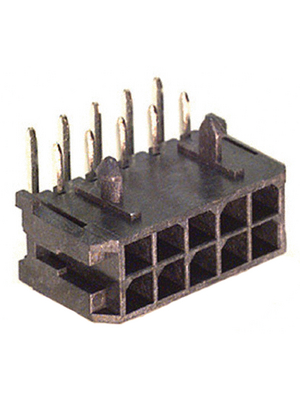 Molex - 43045-1000 - Male connector dual row 90 Pitch3 mm Poles 2 x 5 Micro-Fit, 43045-1000, Molex