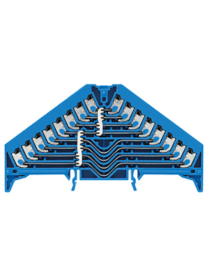 Weidmller - PPV 8 BL 35X7.5 DGR - Potential distributor PPV 8 DIN35x7.5 mm Inputs=32 0.5...1.5 mm2 blue, 1267880000, PPV 8 BL 35X7.5 DGR, Weidmller