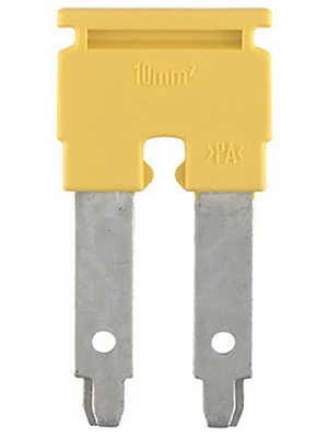 Weidmller - ZQV 10/2 - Cross-connector N/A 35.1 x 4 x 17.8 mm yellow Z Series Poles=2, 1739680000, ZQV 10/2, Weidmller