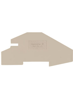 Weidmller - PAP PDL4S - End Plate N/A PAP PDL 45.5 x 1.5 x 100 mm beige P-Serie, 1837070000, PAP PDL4S, Weidmller