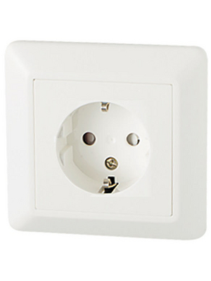 Elko - 1841416 - Socket 84 x 84 x 31 mm 250 VAC 16 A EU, L+N+PE white, 1841416, Elko