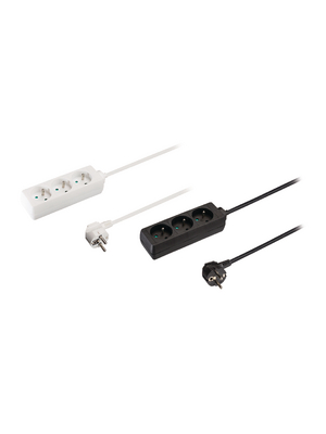 Valueline - VLES315E001WH - Outlet strip, 3, 1.5 m, Type E, VLES315E001WH, Valueline