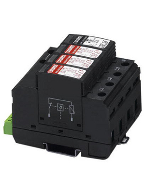 Phoenix Contact - VAL-MS 230/3+1 FM - Surge Protection Device Type 2 - 2838199, 3 pole, Remote, VAL-MS 230/3+1 FM, Phoenix Contact